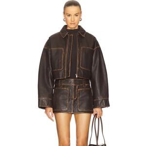 NWT GRLFRND Patch Pocket Mini‎ Skirt in Brown Size XL